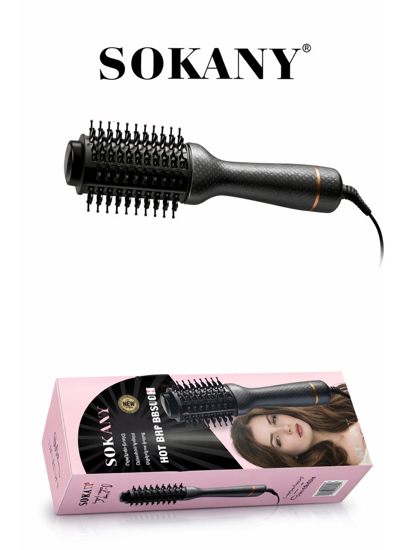 سوكاني فرشاة تصفيف وتجفيف الشعر بالهواء الساخن من سوكاني 1200 وات شعيرات ناعمة مقاومة للحرارة لفك التشابك بدون شد أو تلف. مناسبة لجميع أنواع الشعر (الناعم – الكيرلي – الخشن). مع جراب حفظ فاخر(تقنية حديثة من سوكاني) موديل _SK15061N - Image 1